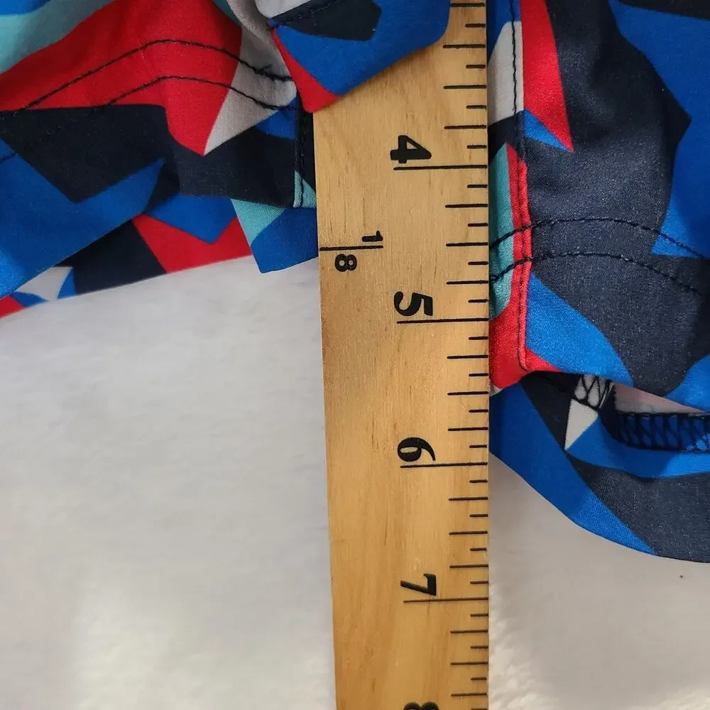 Chubbies Swim Trunks Size M Colorful Geometric Pockets Drawstring Waist